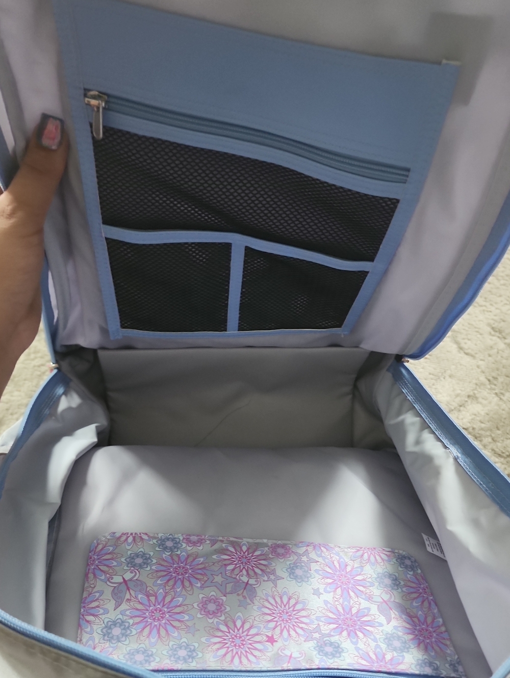American Girl Pastel Floral Backpack in Lavender and Pink - Picture 4 of 4